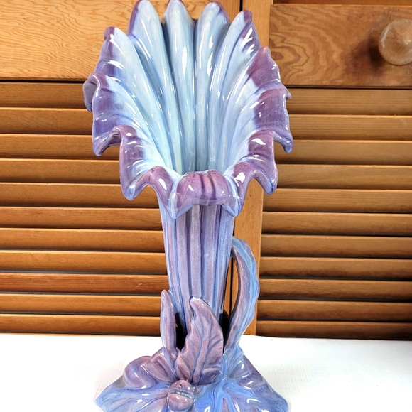 Purple Ceramic Art Pottery Vase
